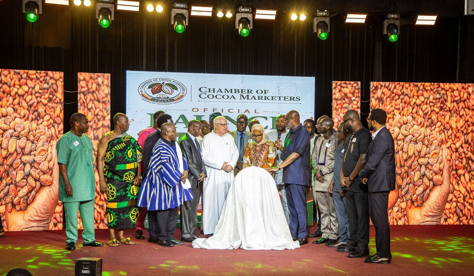 Dignitaries on stage for the launch